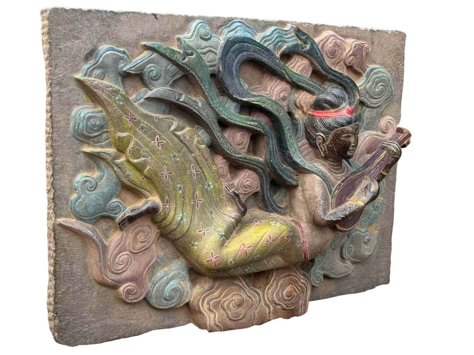 Bluestone Mural Flying Apsaras - 5