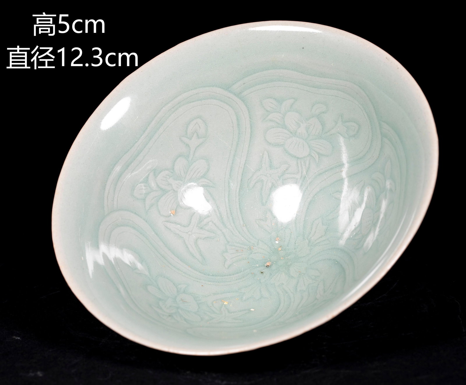 Koryo Celadon Conical Bowl: Koryo Celadon Bamboo Hat Bowl, height 6cm, diameter 16cm. A celadon product of the Koryo Dynasty (Korean Peninsula, approximately 10th–14th centuries), influenced by China’s Yue Kiln and Yaozhou K