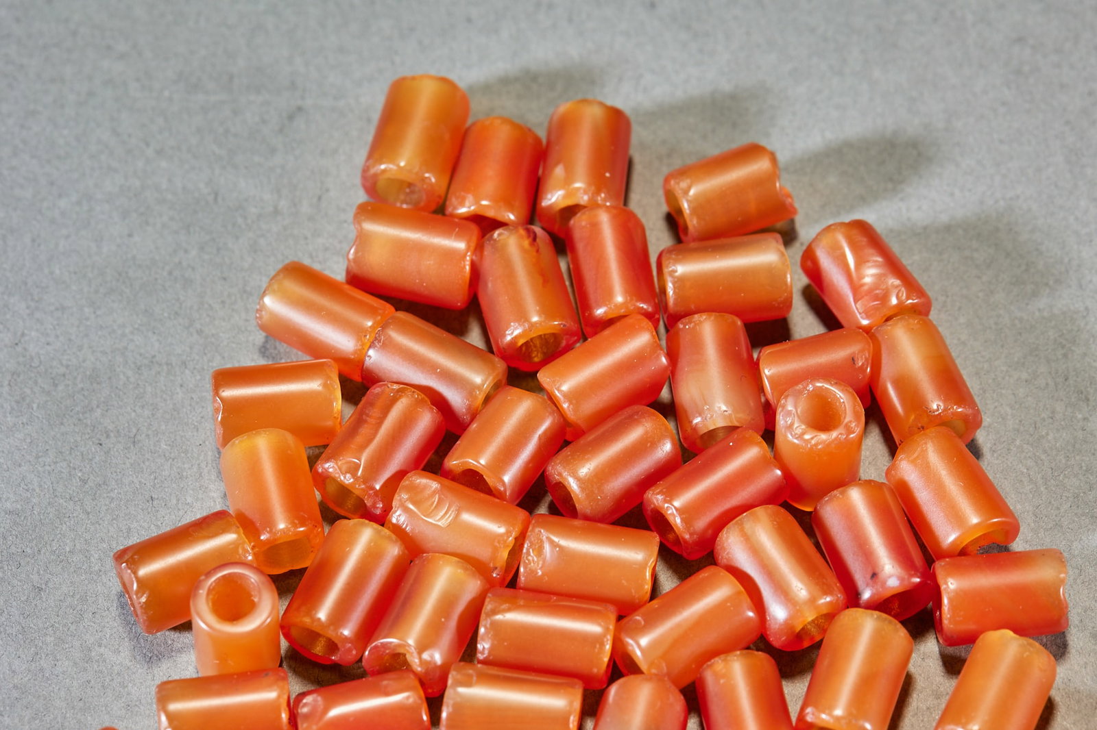 65 Agate Cylindrical Beads - 2