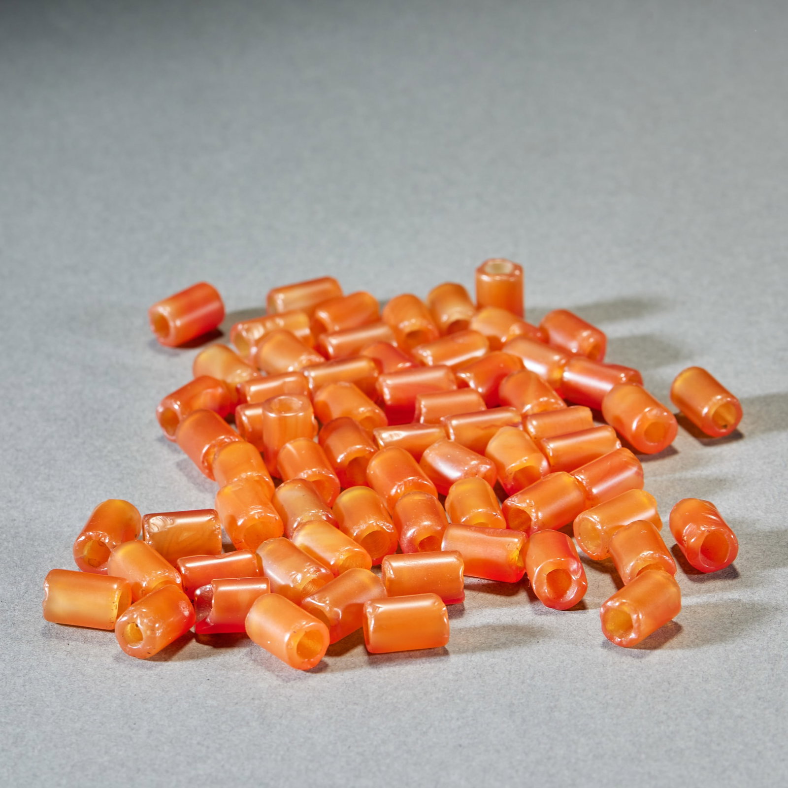 65 Agate Cylindrical Beads - 6