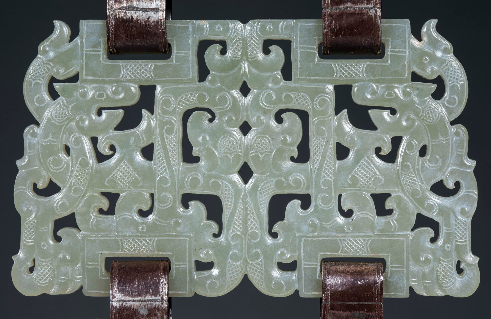 Openwork Pendant with Coiled Dragon Pattern - 10