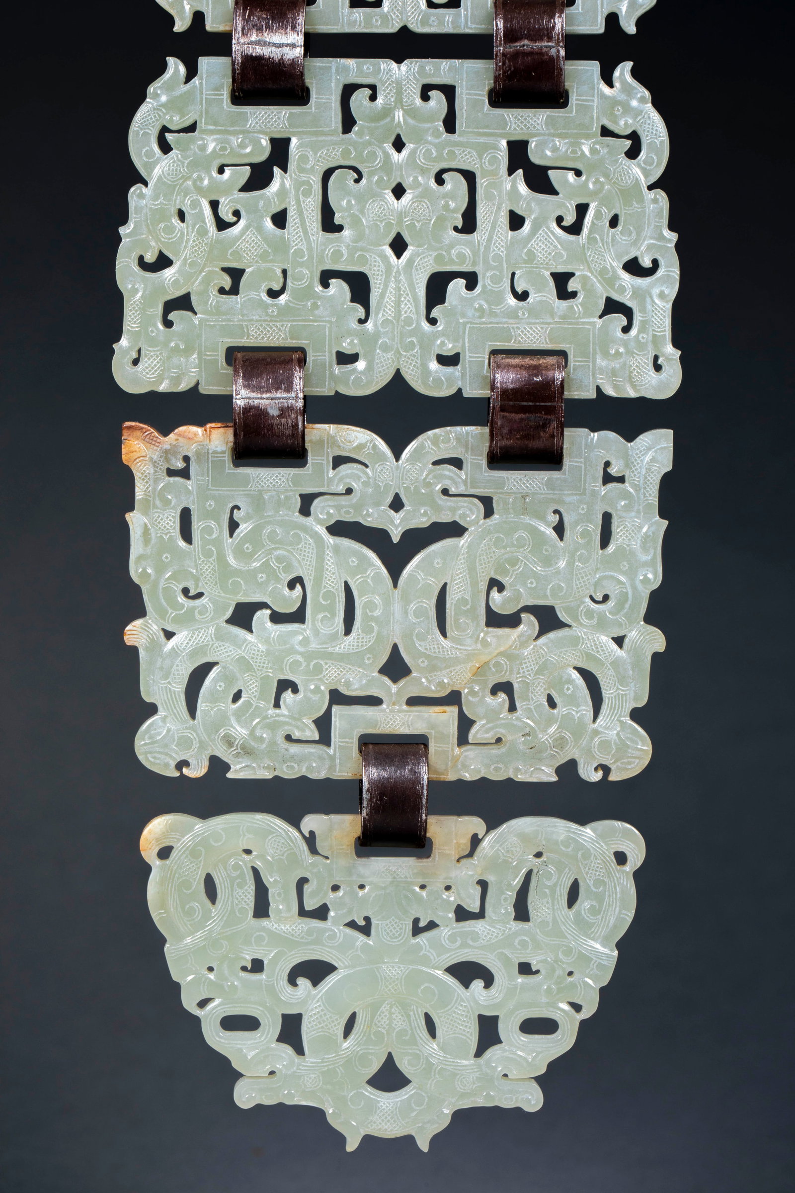 Openwork Pendant with Coiled Dragon Pattern - 7