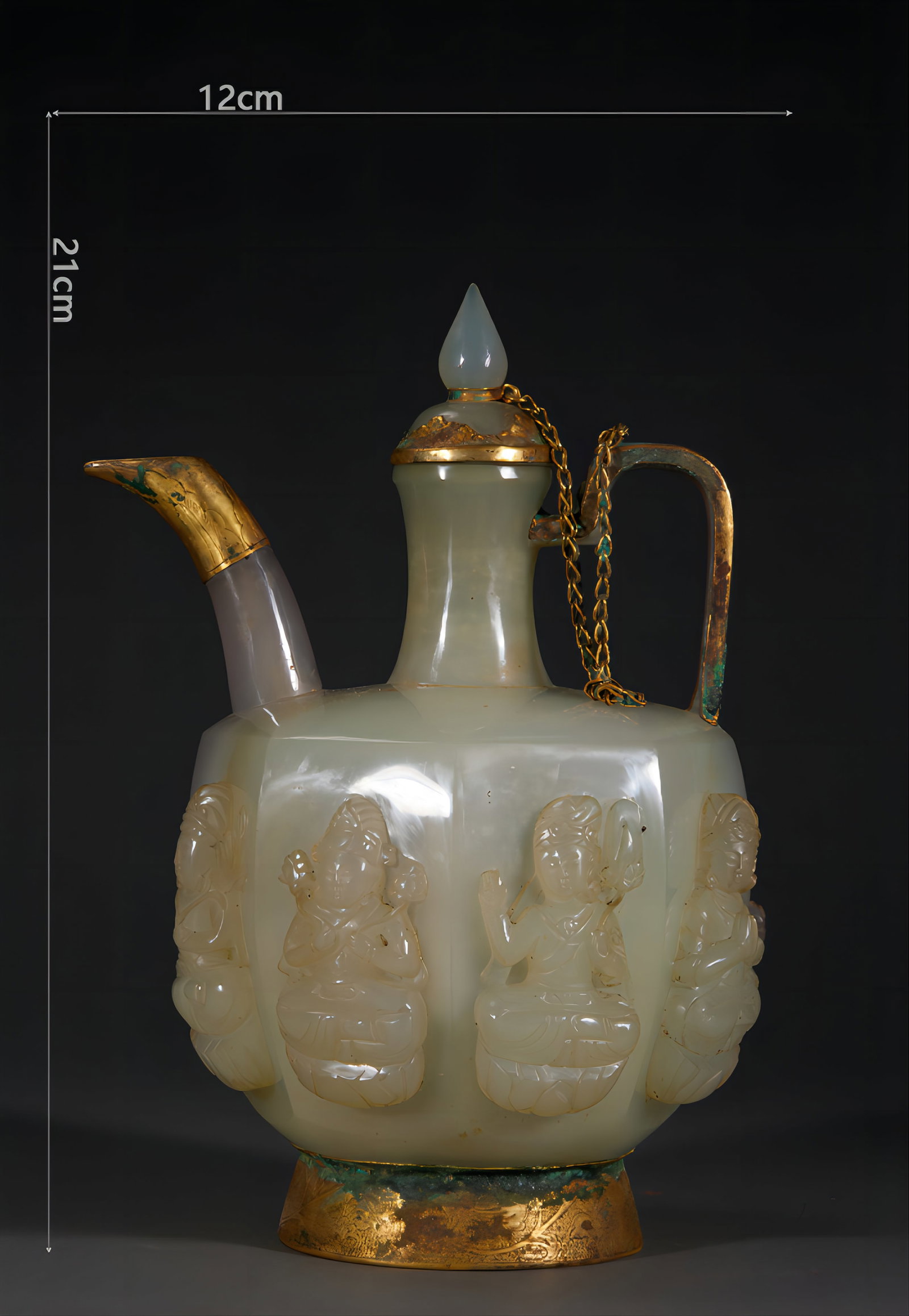 Agate Lidded Pot with Eight Immortals (1 of 12)