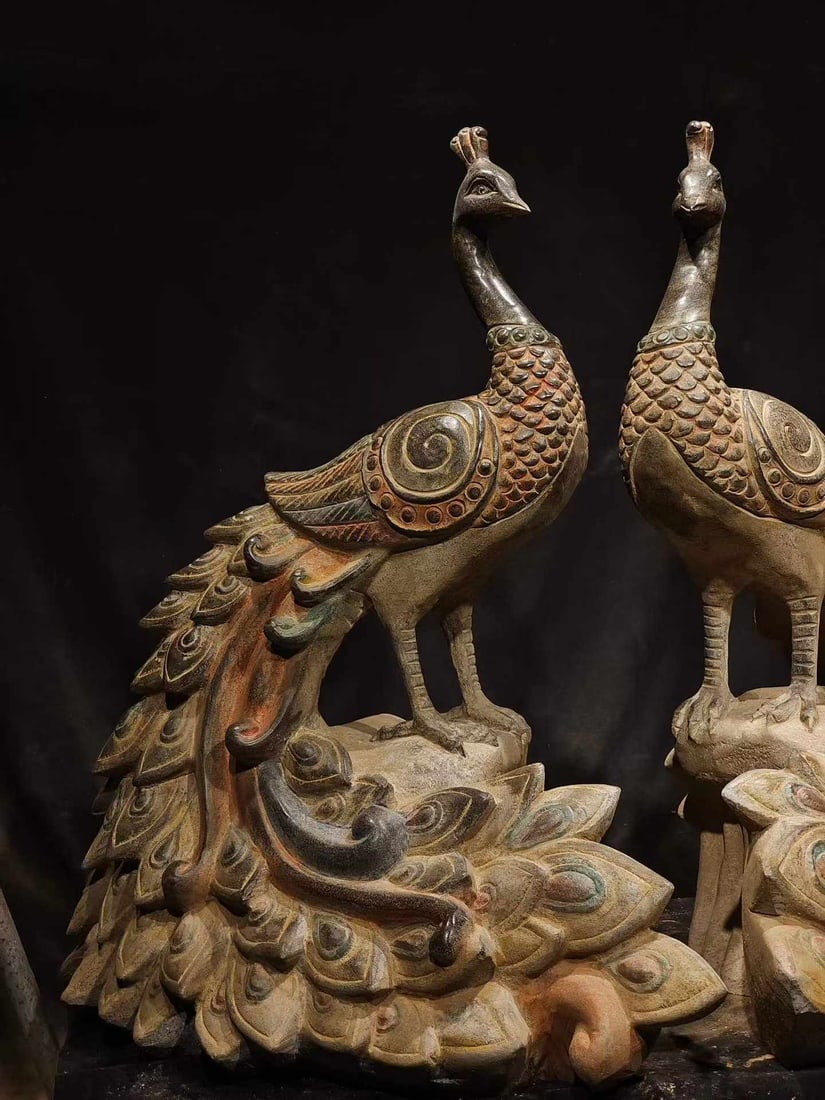 Bluestone Painted Peacock - 2