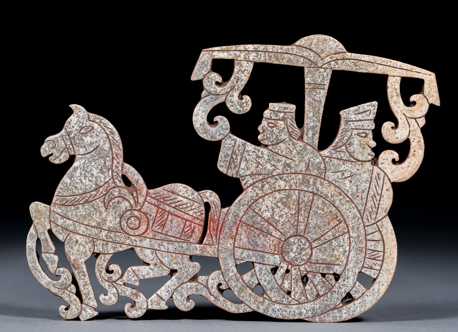 Hollow-Carved Jade Bi with Horse-Carriage Pattern • 1 (1 of 11)