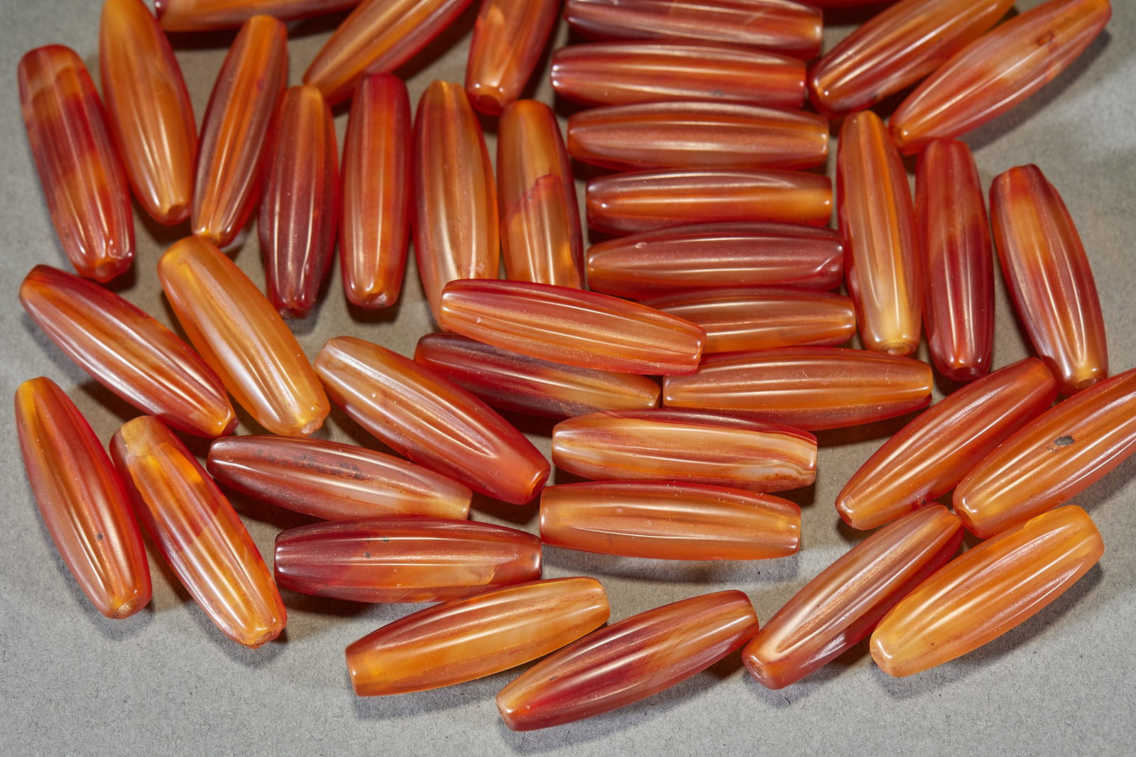 50 Long Edged Agate Beads - 3