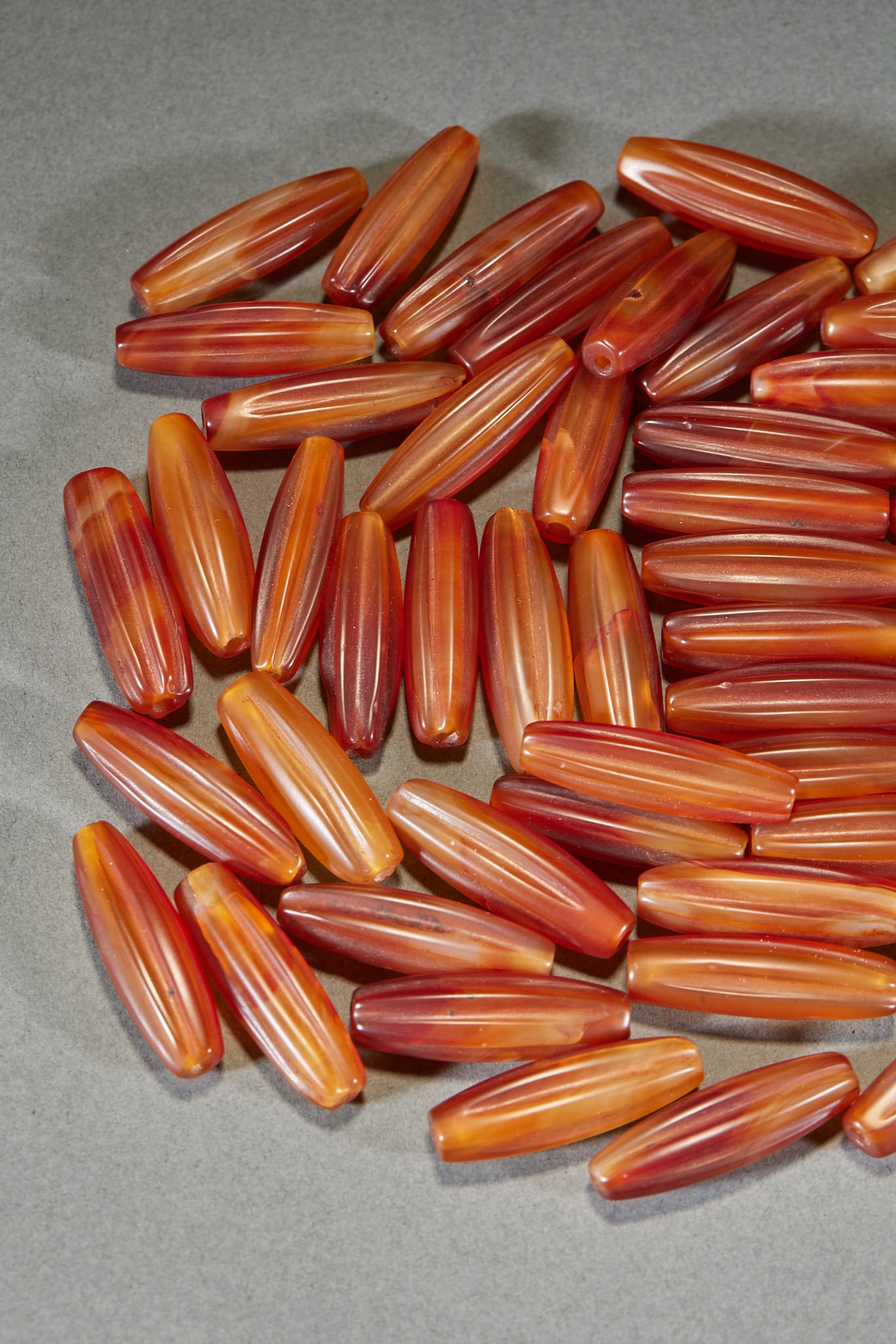 50 Long Edged Agate Beads - 4