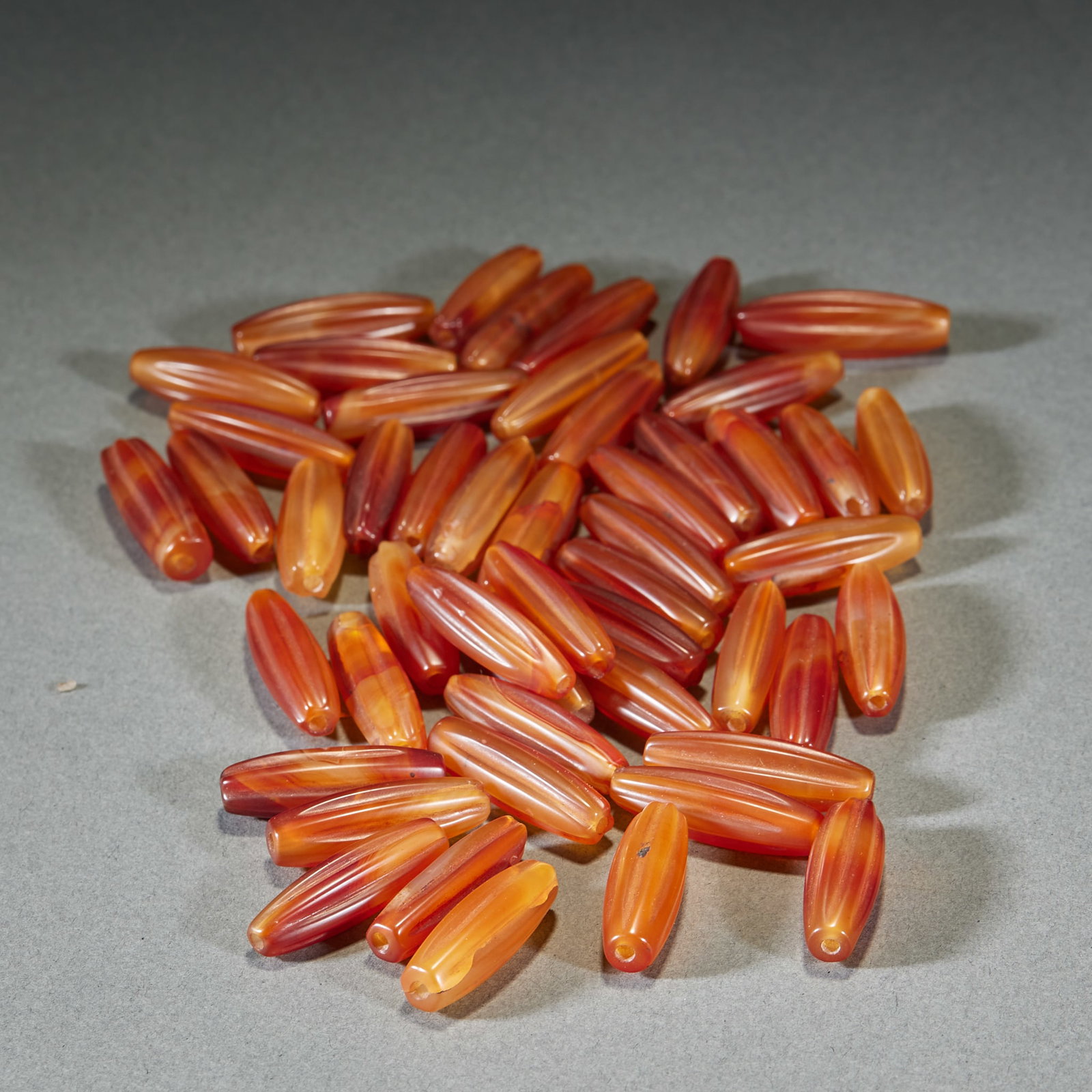 50 Long Edged Agate Beads - 6