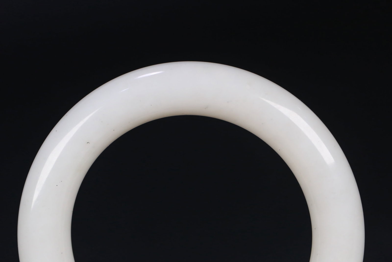 Hetian Jade Thick Round Bangle - 5