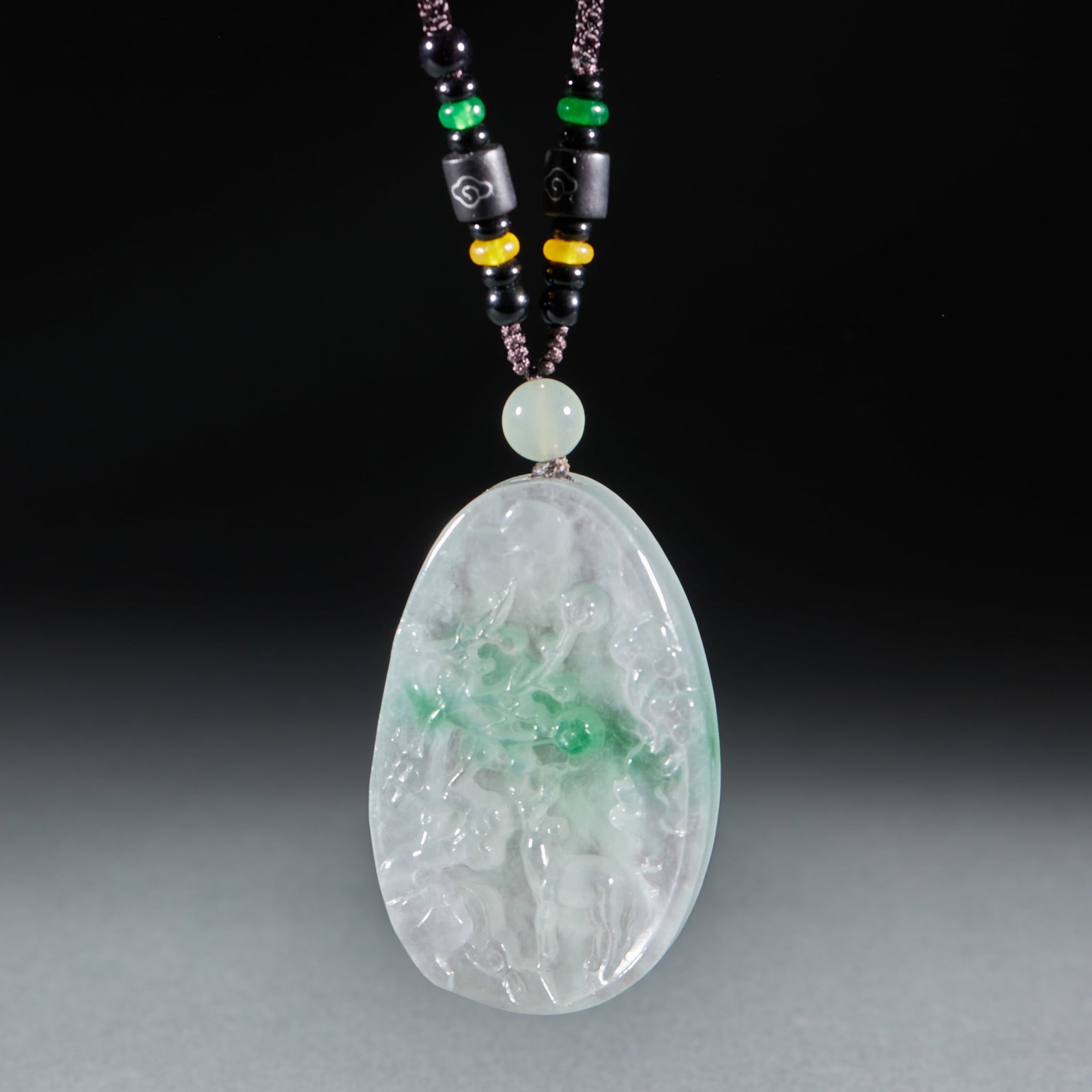 Jadeite Pendant with 'Three Friends of Winter' Motif (1 of 5)