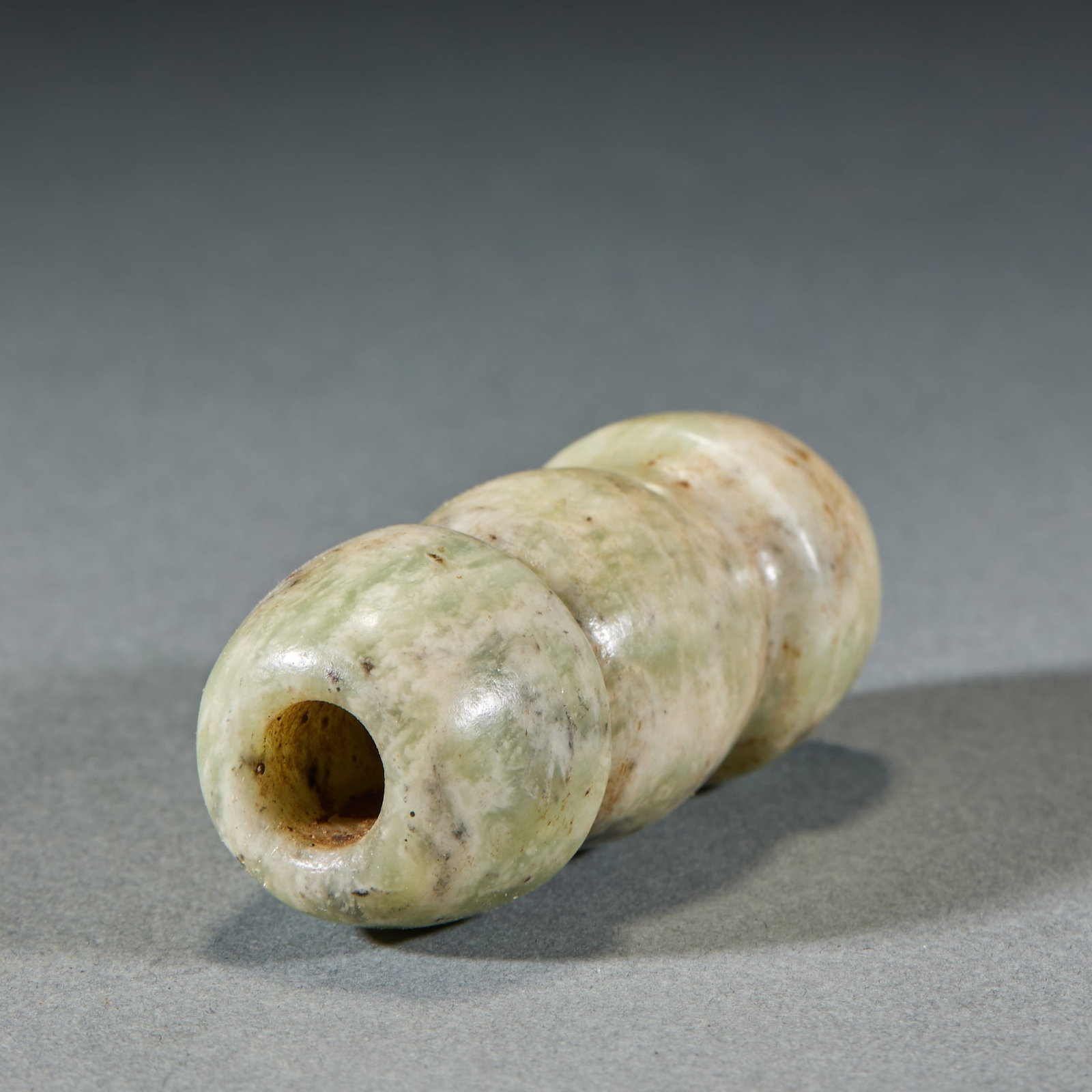 Three-Section Linked Jade Bead Pendant - 4