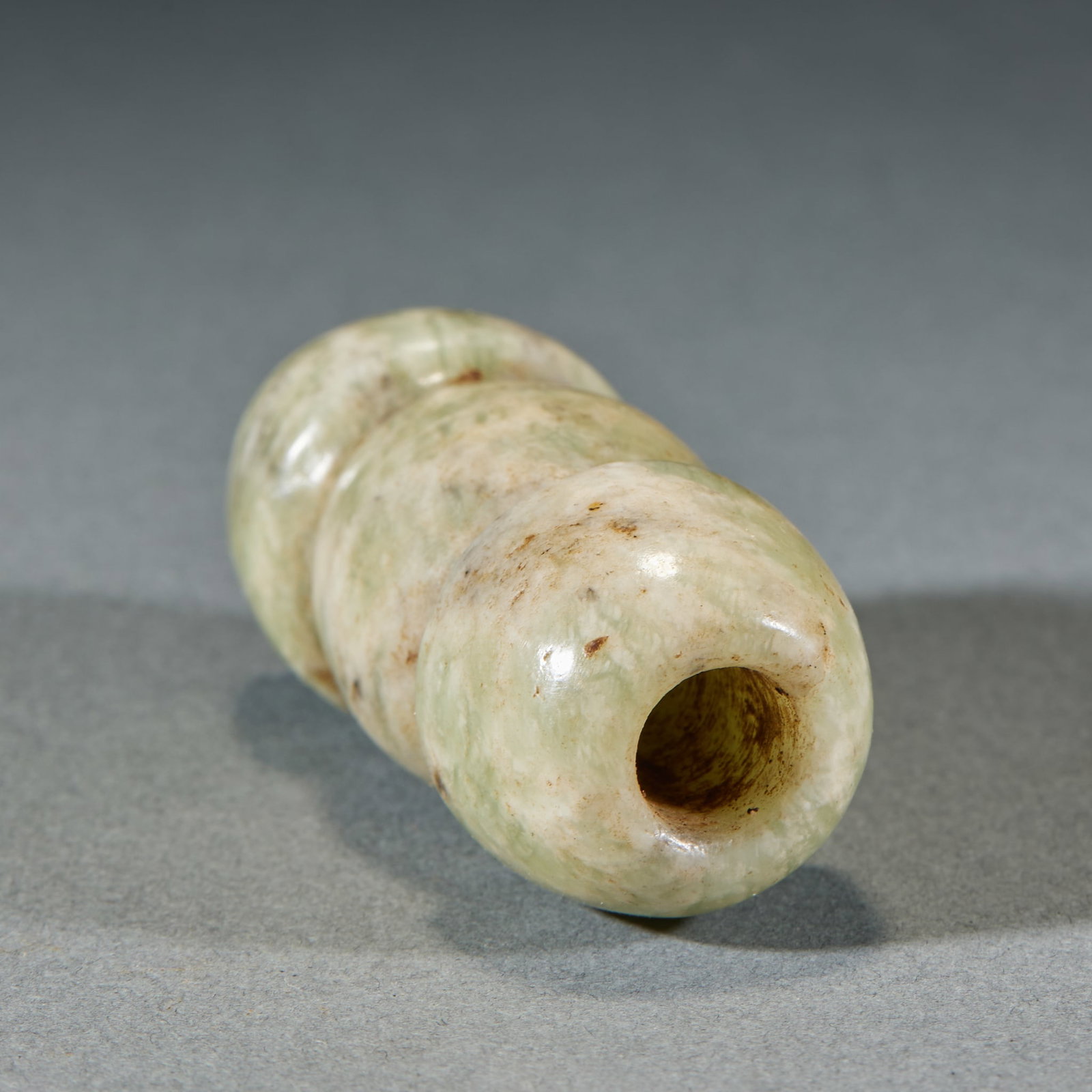 Three-Section Linked Jade Bead Pendant - 5