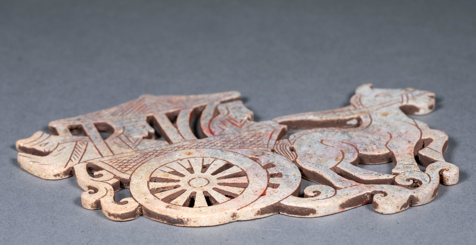 Openwork Chariot Pattern Jade Bi Disc 3 - 5