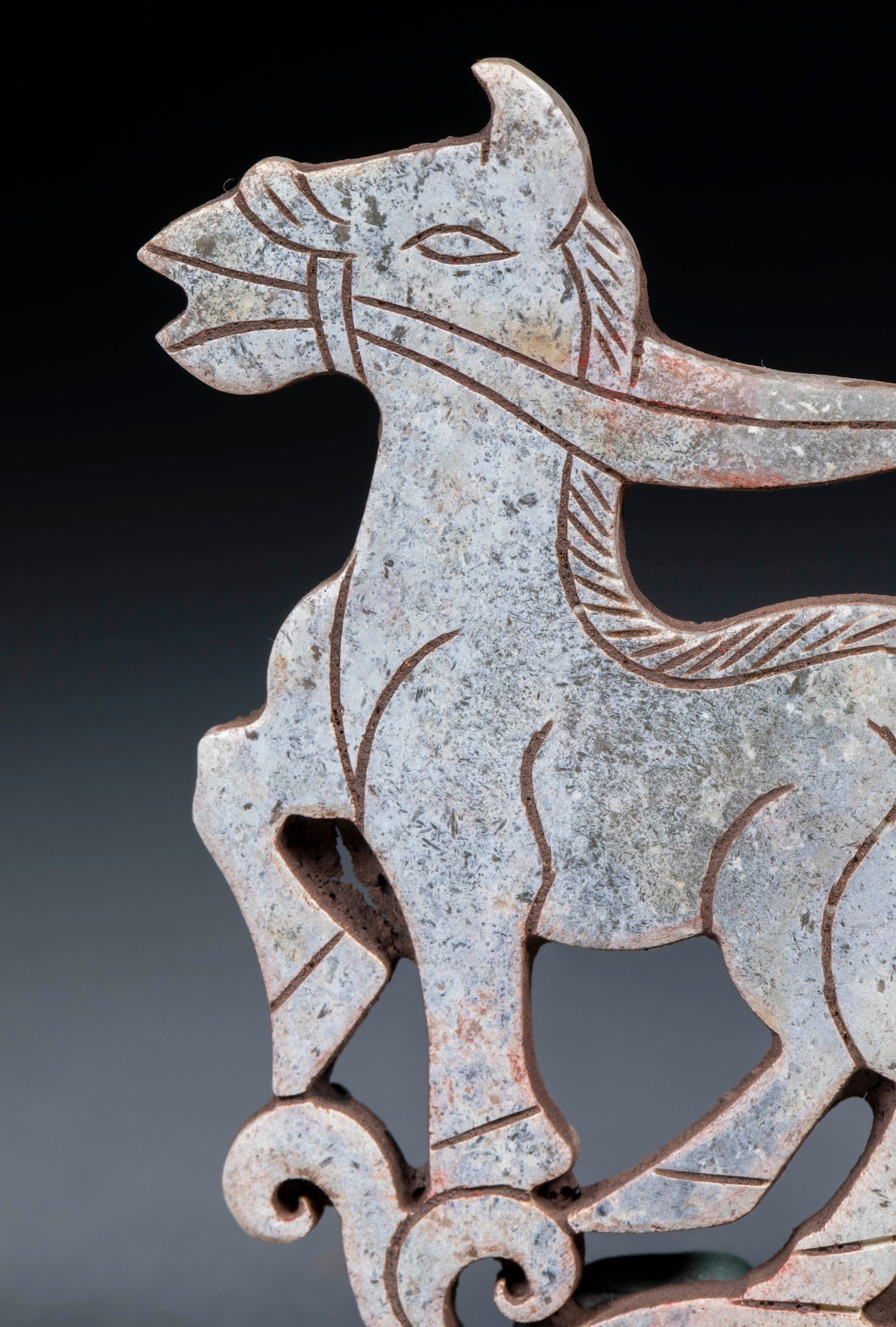 Openwork Chariot Pattern Jade Bi Disc 3 - 6
