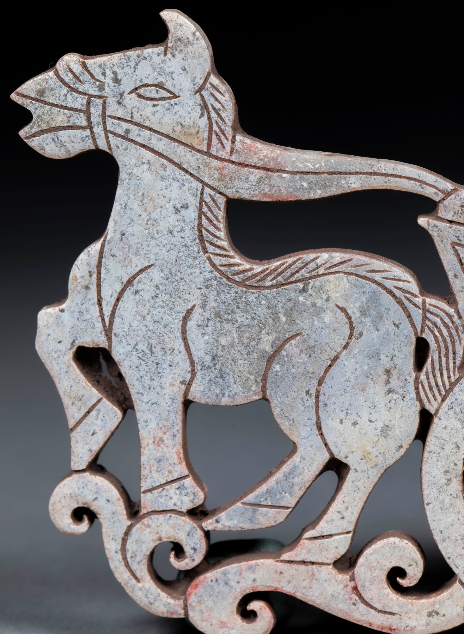 Openwork Chariot Pattern Jade Bi Disc 3 - 7