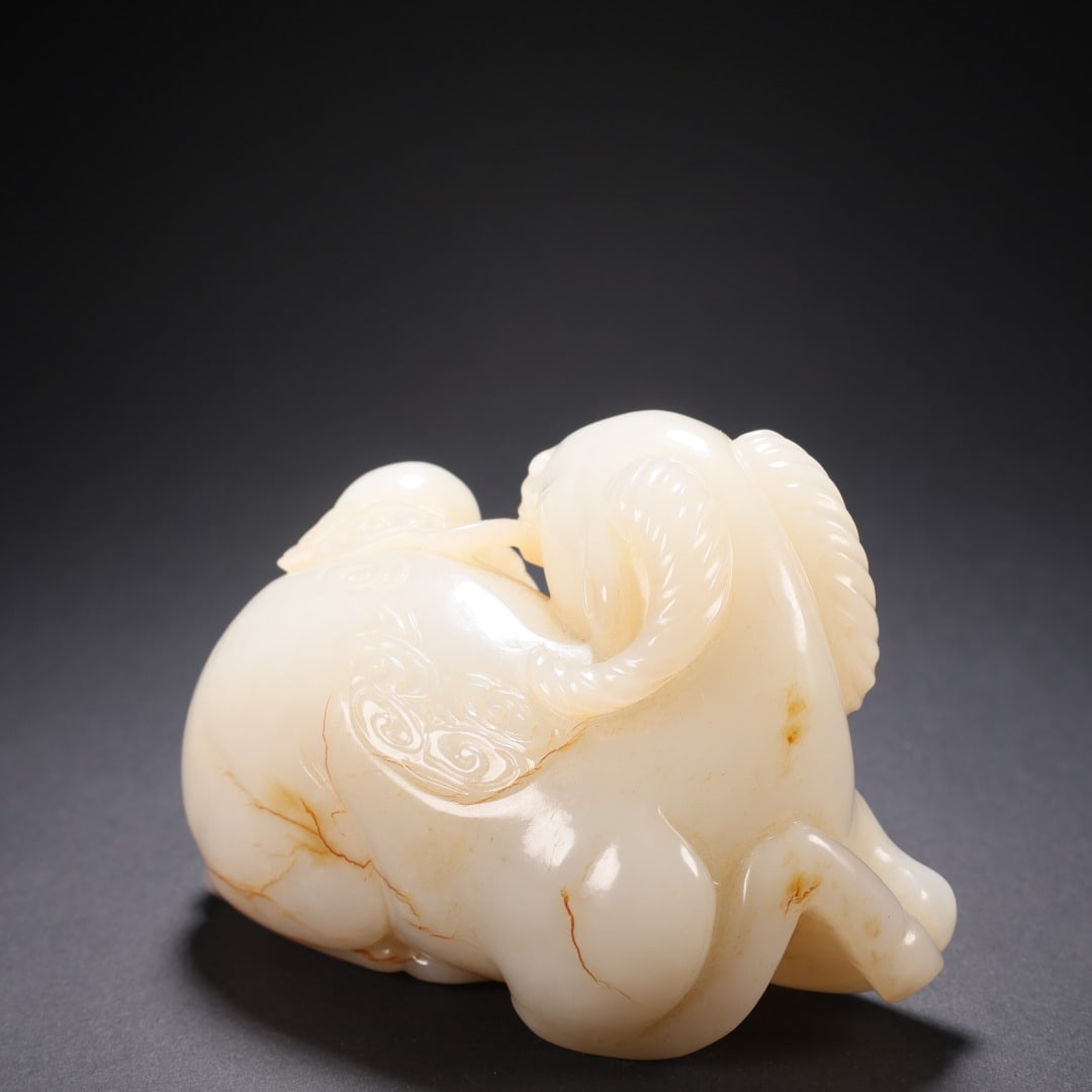 Hetian Jade Back-turning Sheep - 4
