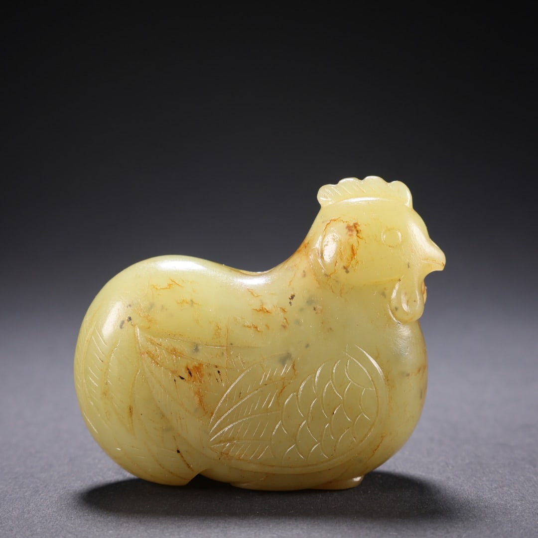 Hetian Jade Chicken Hand Ornament: Hetian Jade Chicken Hand Piece, H4.4cm L5.7cm W2.3cm, Weight 79g