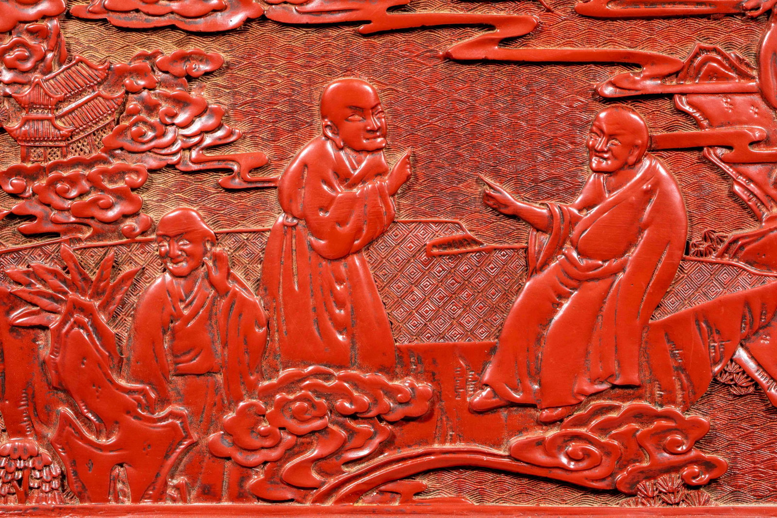 Qianlong Mark Lacquer Arhat Screen - 5