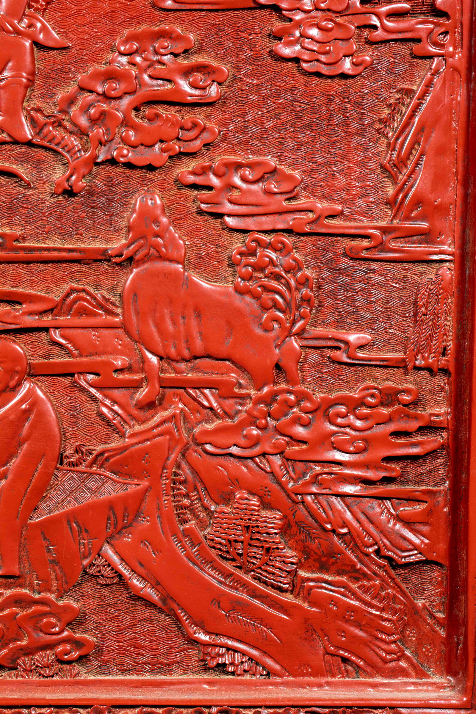 Qianlong Mark Lacquer Arhat Screen - 6