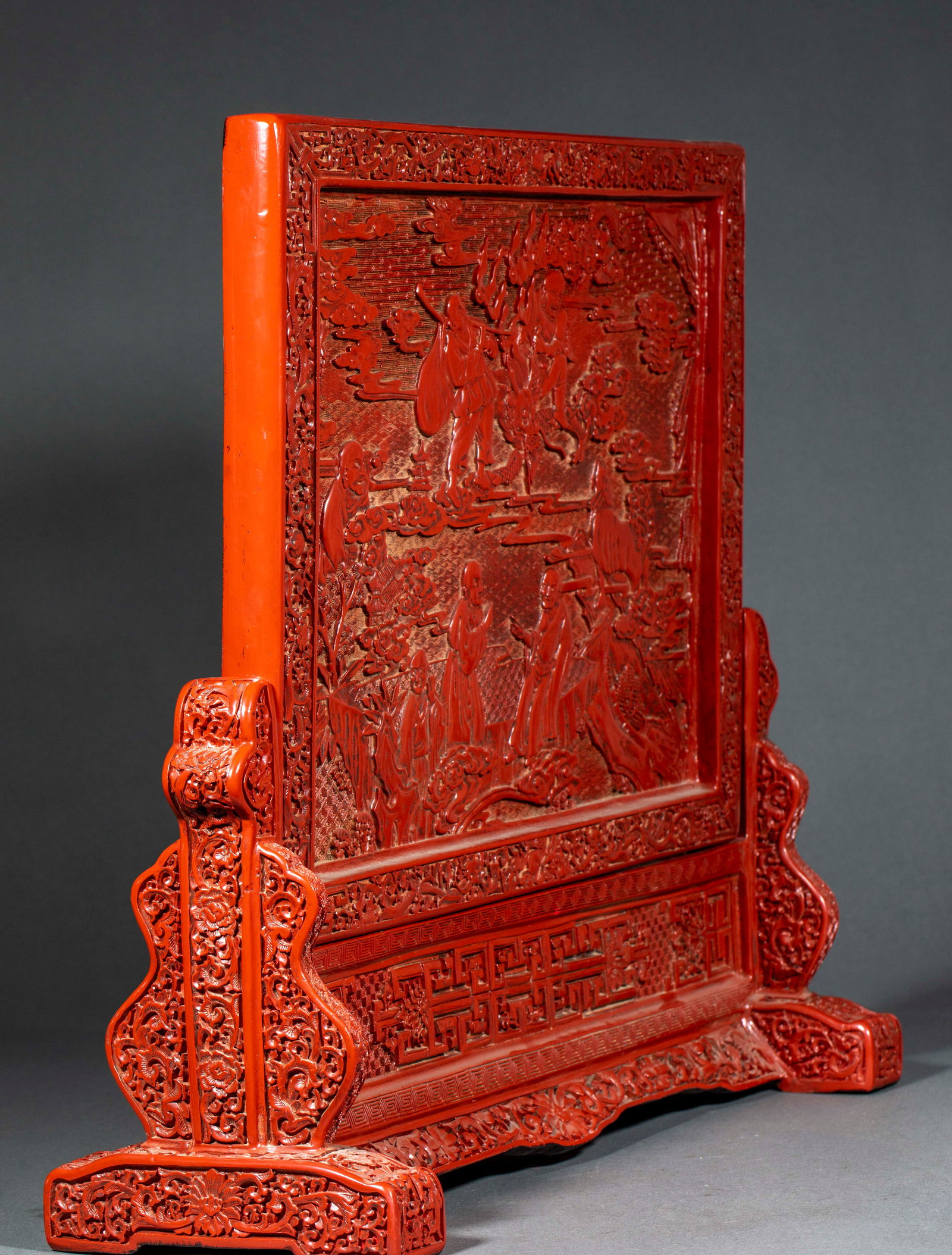 Qianlong Mark Lacquer Arhat Screen - 8