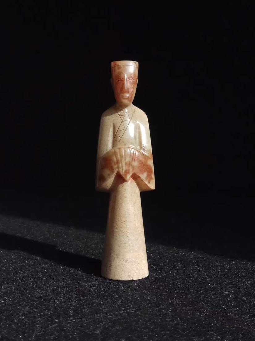 Hetian Jade Human Figure: Hetian Jade Human Figure, H9.4cm L2.7cm W1.7cm, Weight 63g