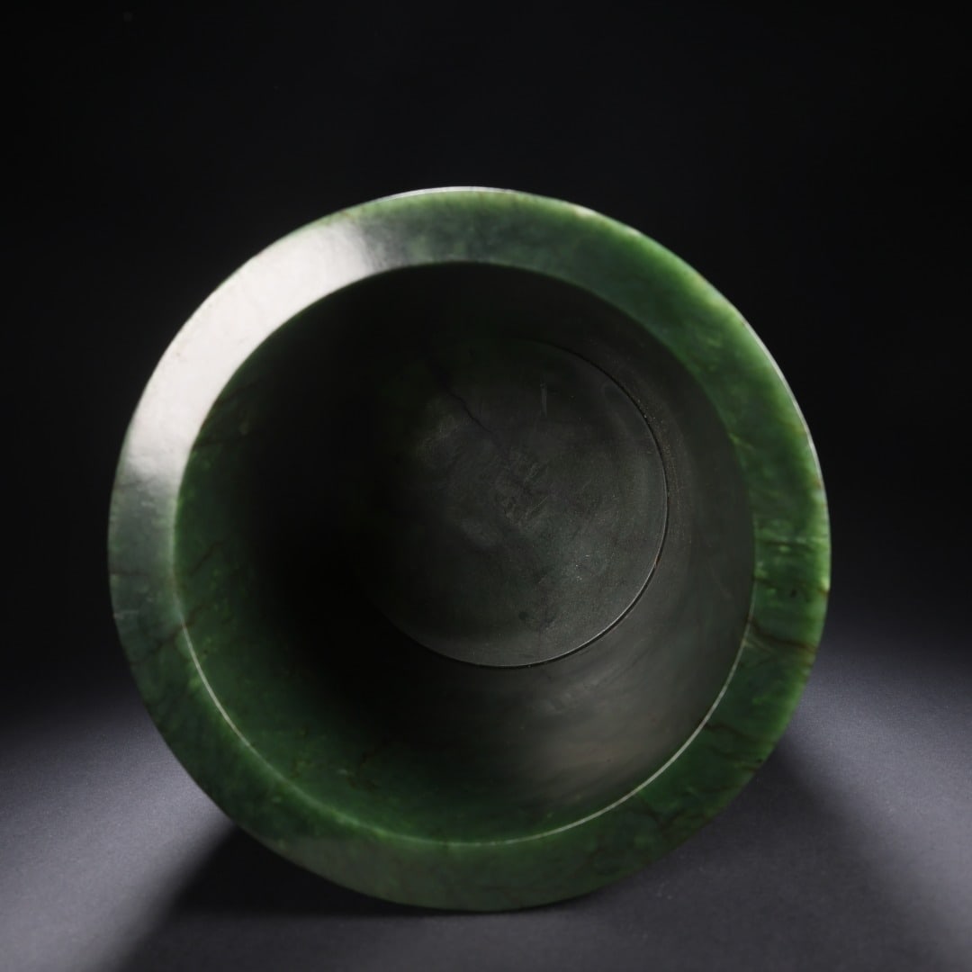 Hetian Jasper Landscape Brush Pot - 8