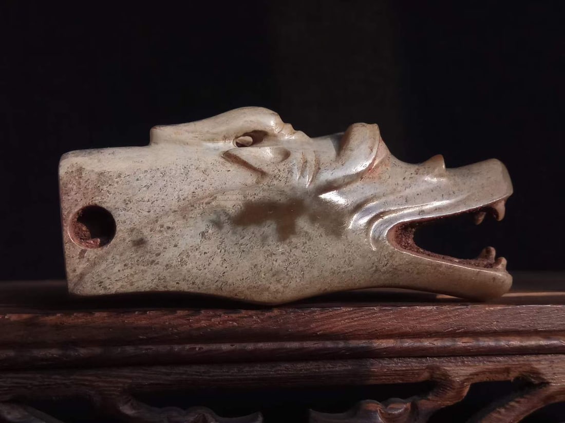 Hetian Jade Dragon Head - 3