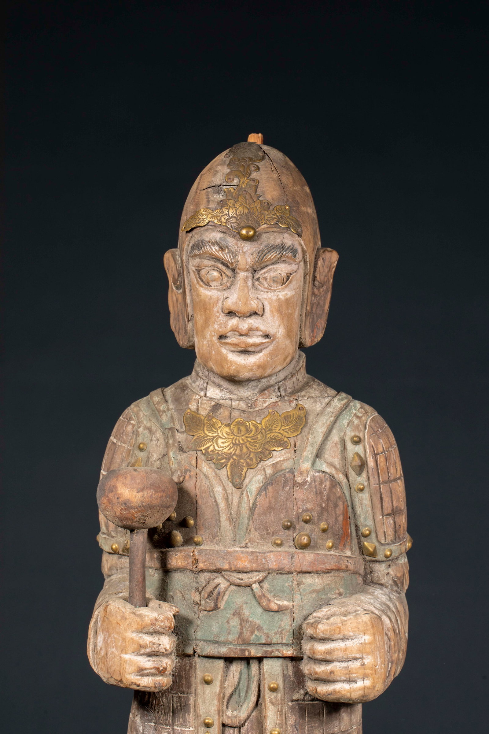 Pre-Ming Painted Warrior Statue - 2