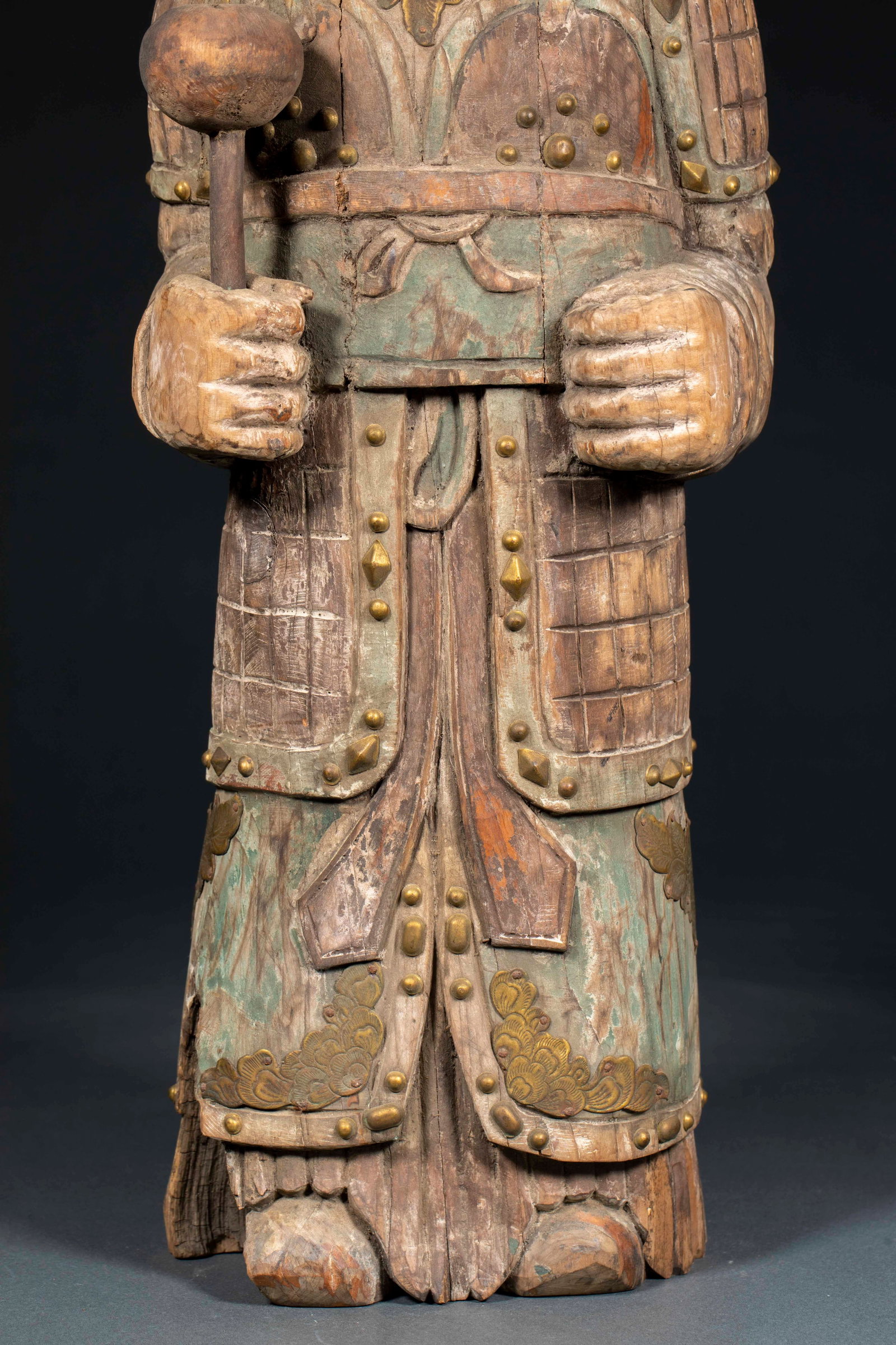 Pre-Ming Painted Warrior Statue - 3