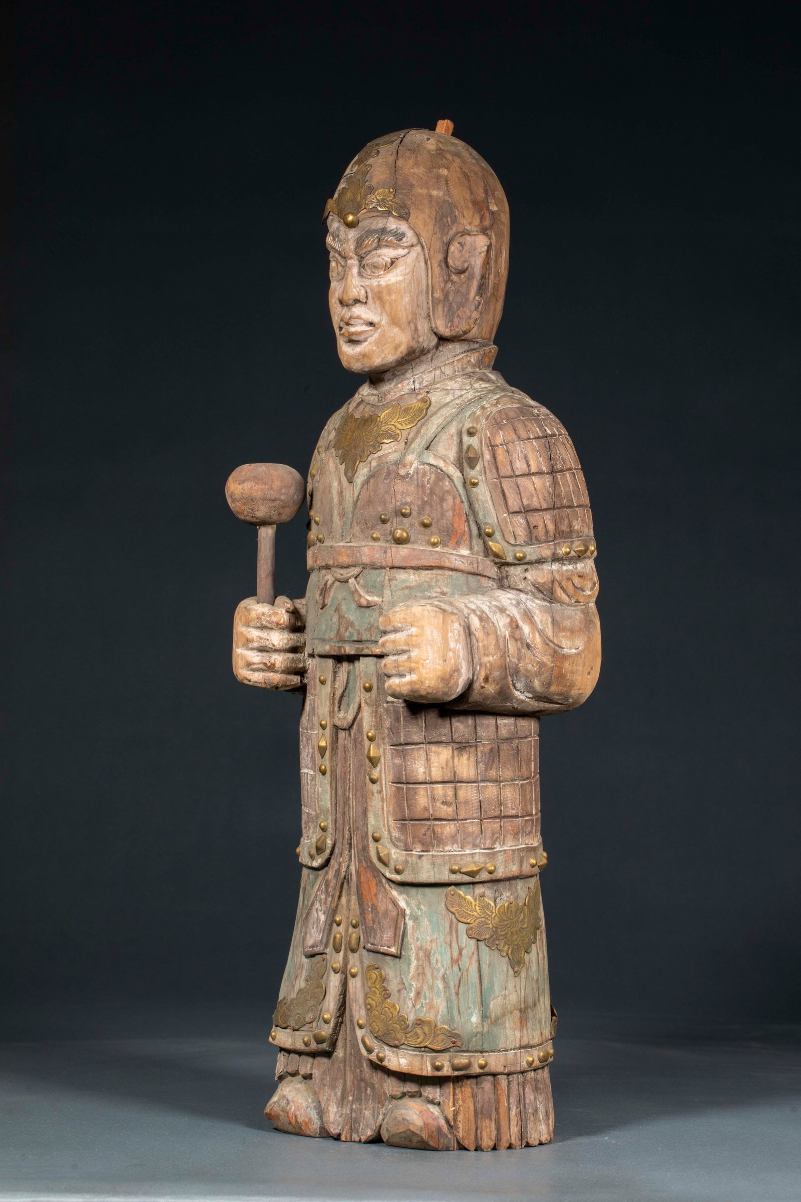 Pre-Ming Painted Warrior Statue - 4