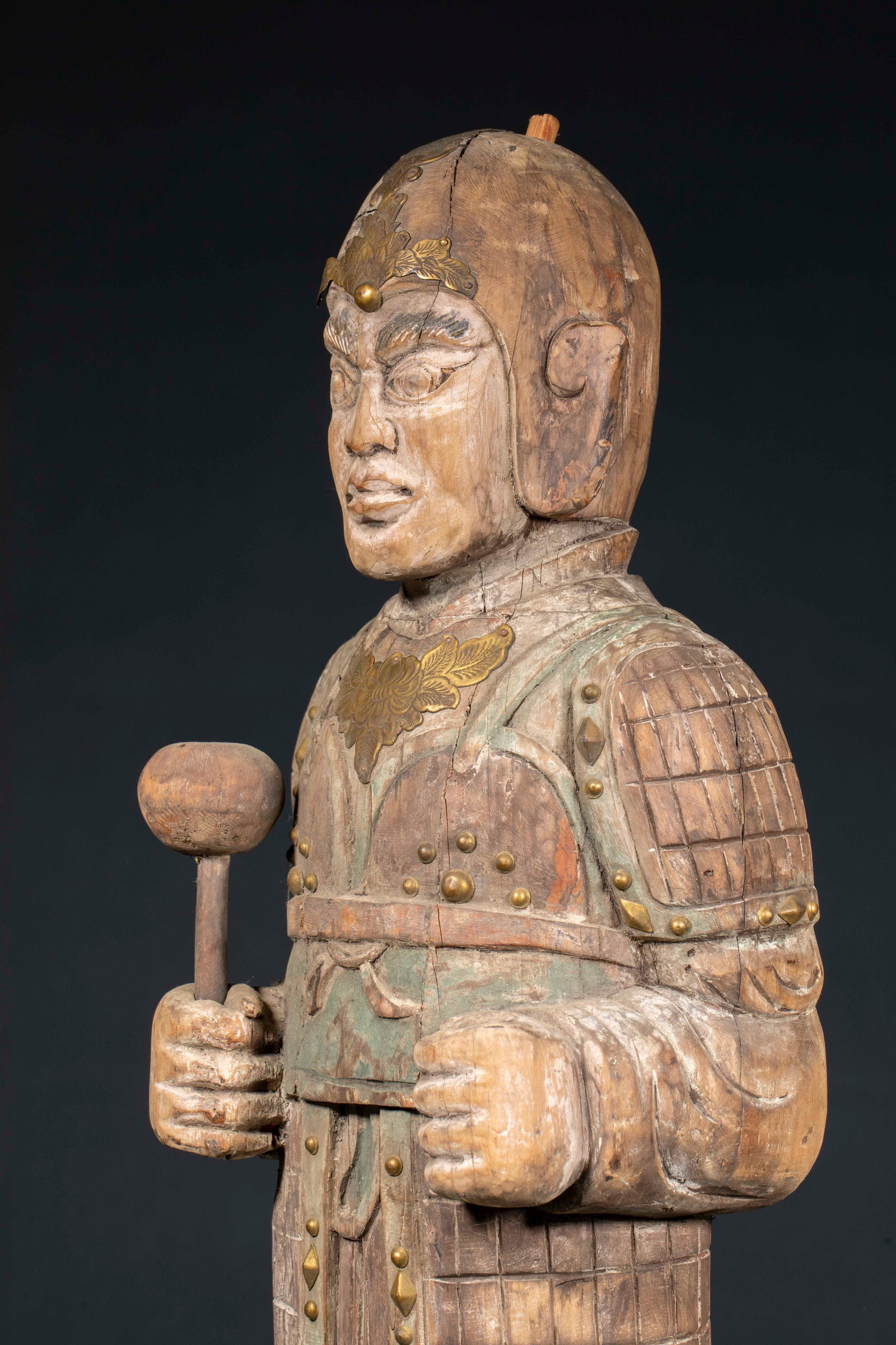 Pre-Ming Painted Warrior Statue - 5