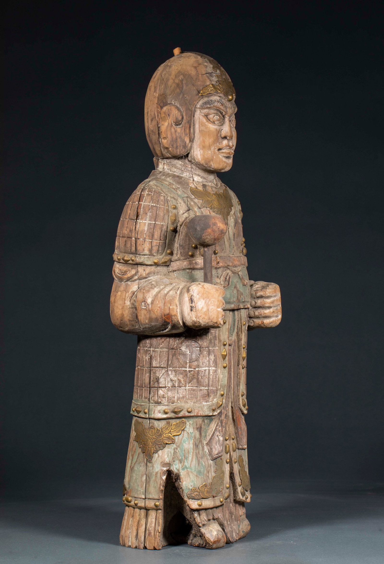 Pre-Ming Painted Warrior Statue - 7