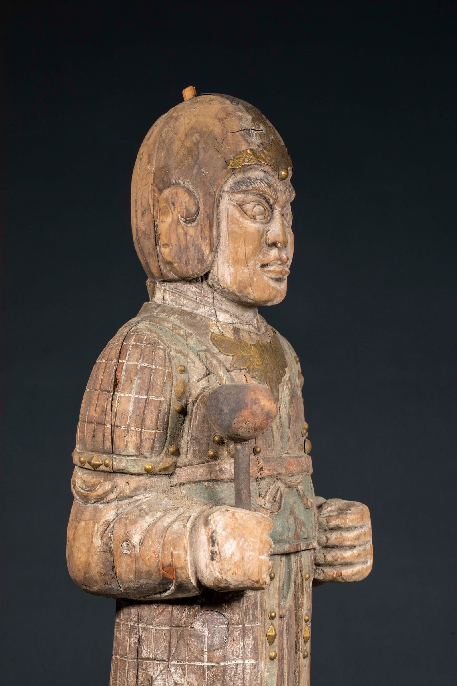 Pre-Ming Painted Warrior Statue - 8