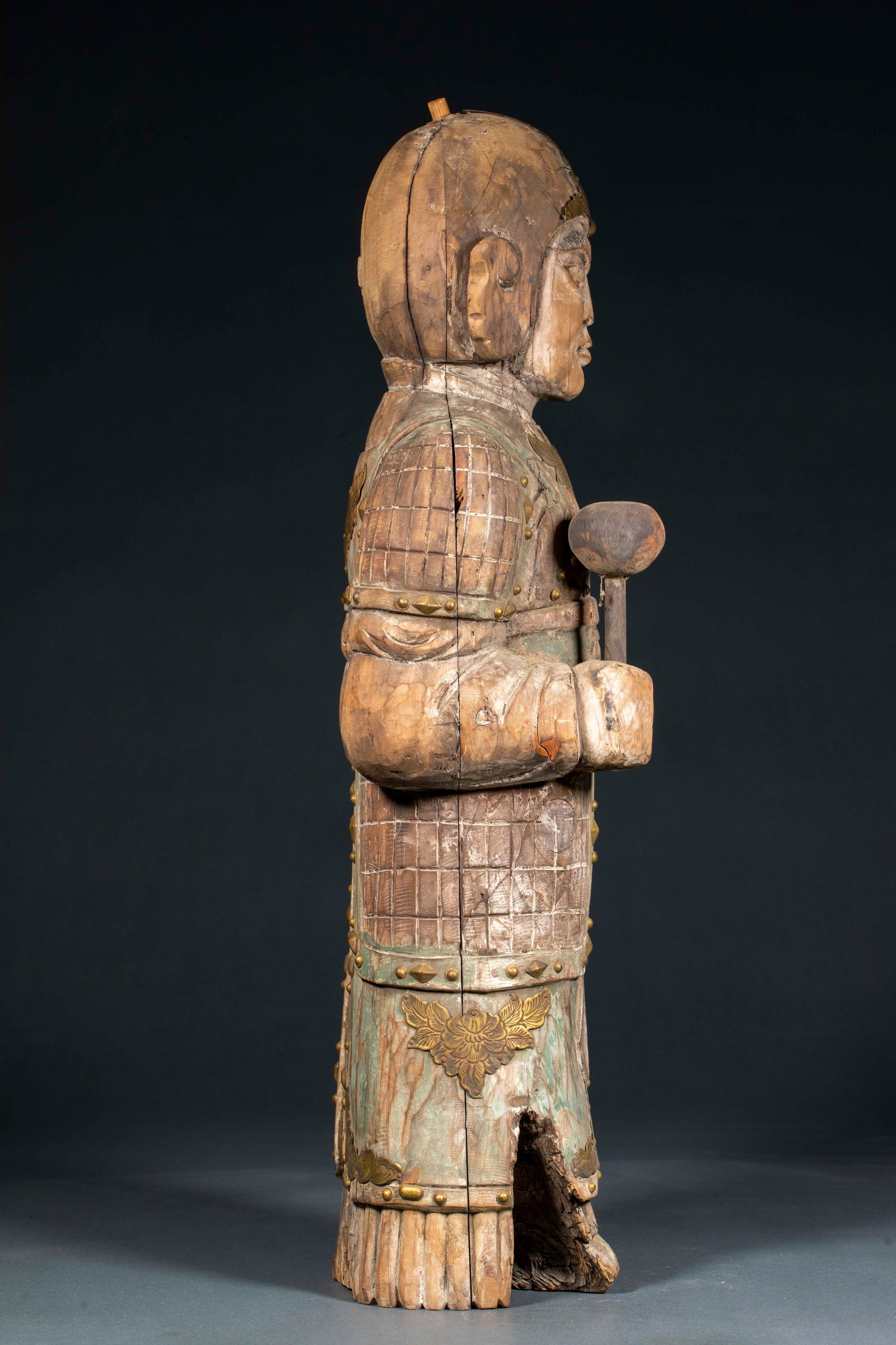 Pre-Ming Painted Warrior Statue - 9