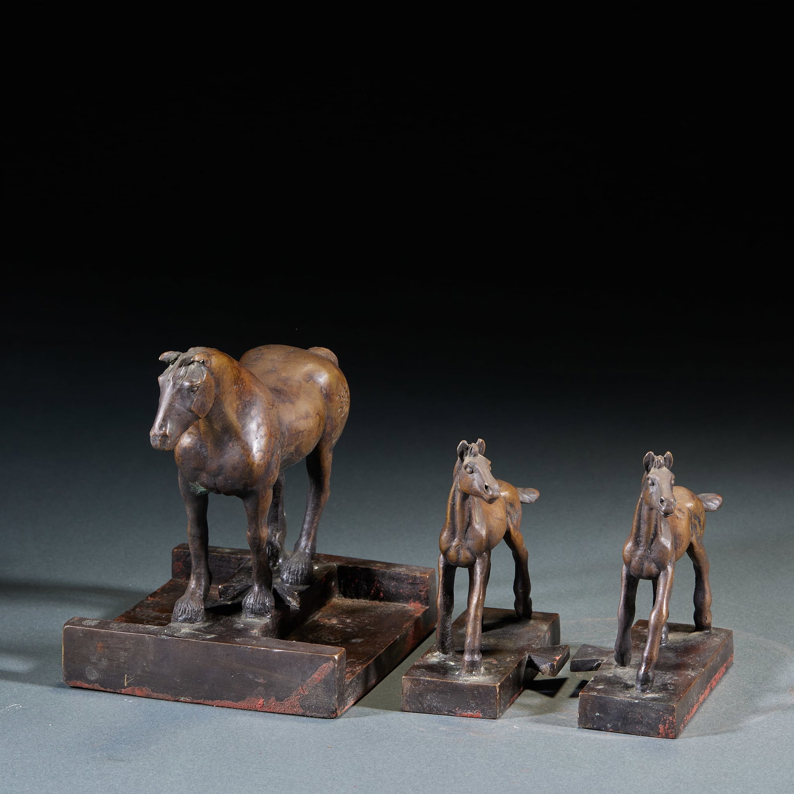 Bronze Three-horse Seals Set - 7