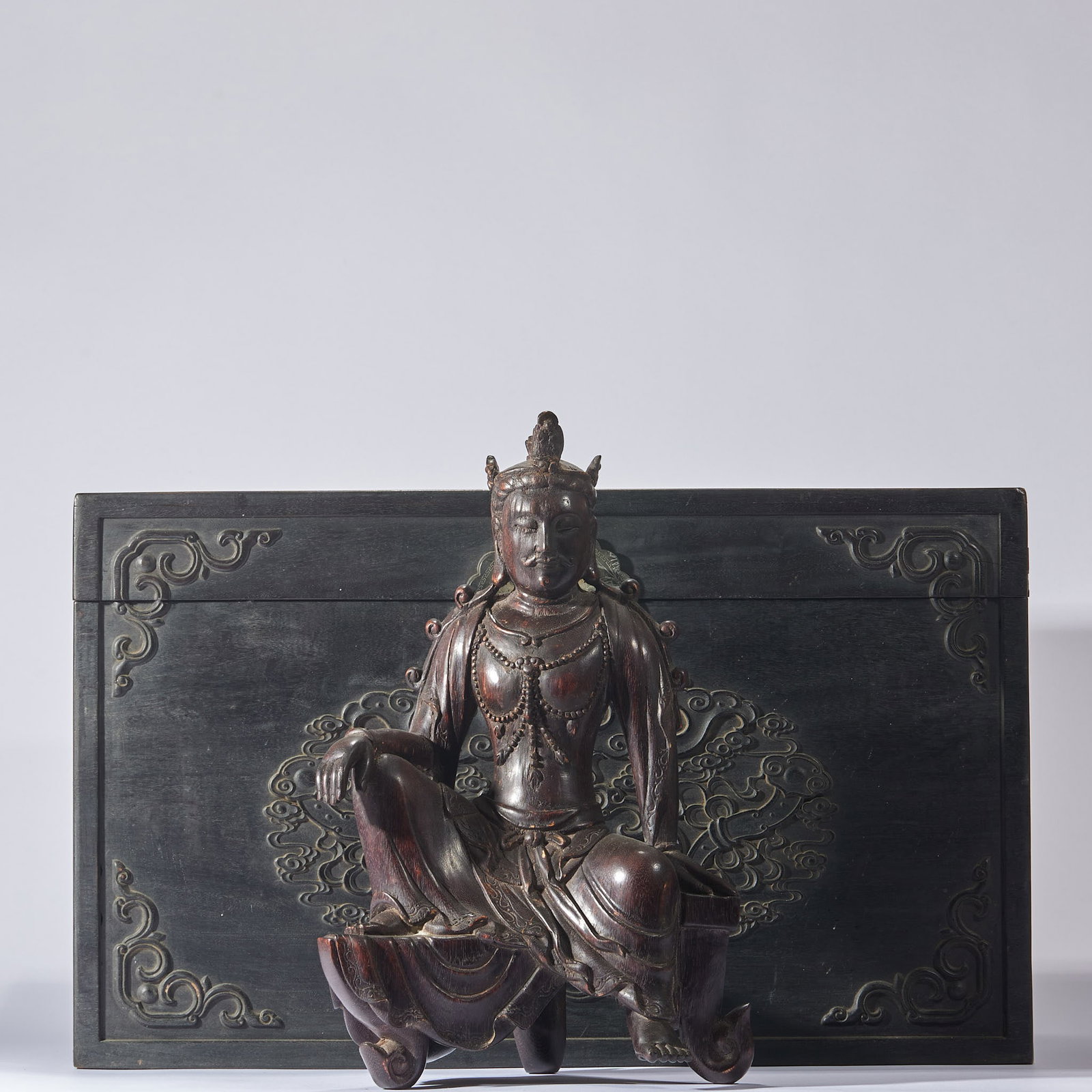 Agarwood Foreigner Statue: Agarwood Hu Figure Statue, H33cm L20cm W19.5cm, Weight 483g