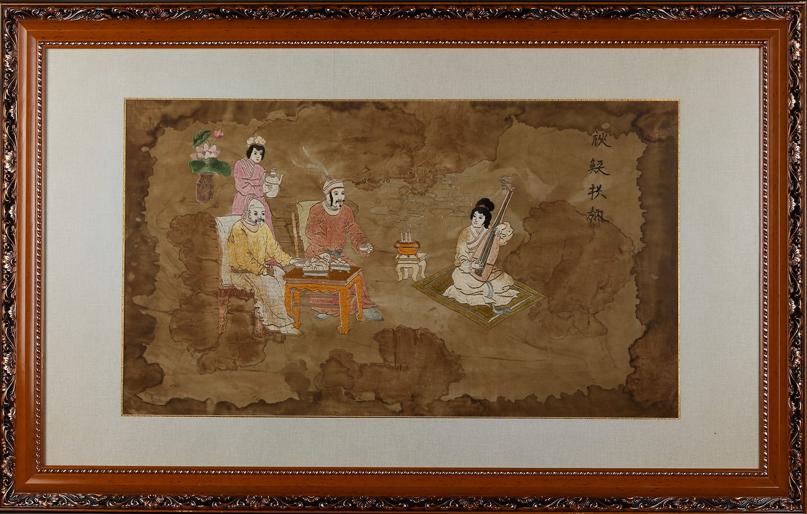 Khitan Embroidery Moon-viewing Framed Painting (1 of 5)