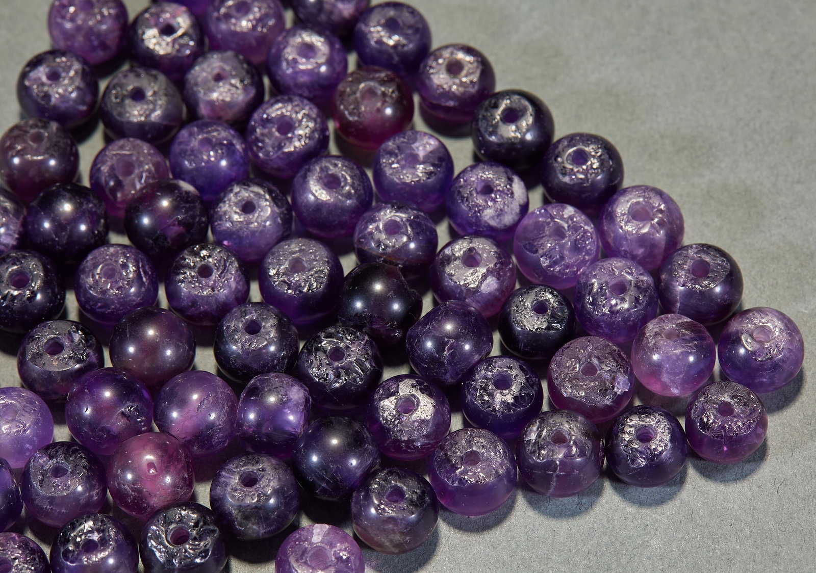 70 Amethyst Beads - 4