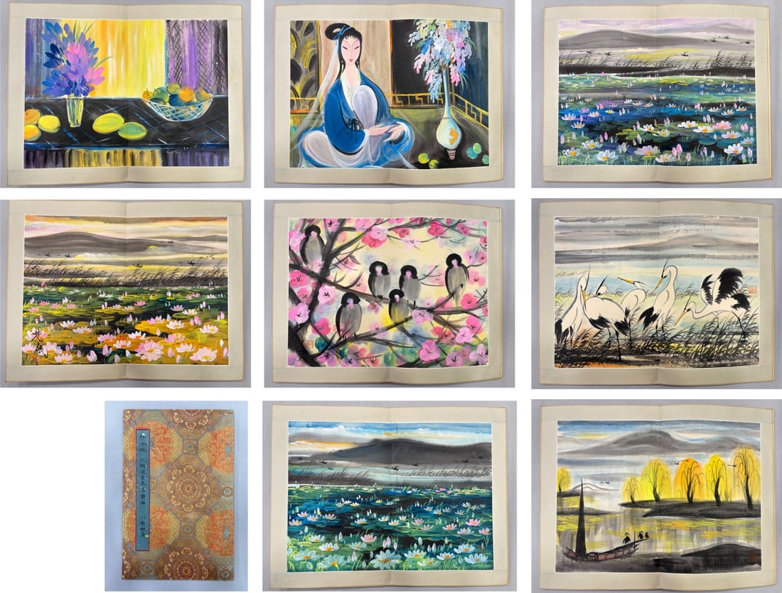 Lin Fengmian Landscape Figure Album: Lin Fengmian Landscape Figure Album, L49cm W36cm