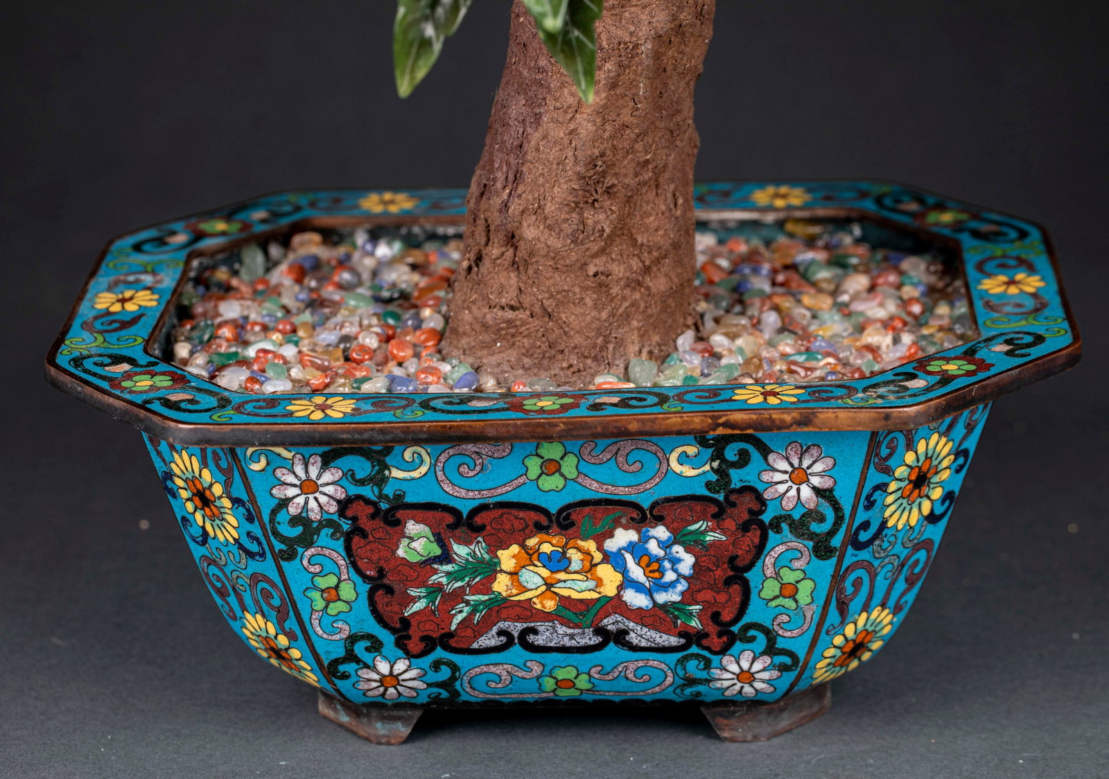 Peach Bonsai Blessing Longevity and Fortune - 5