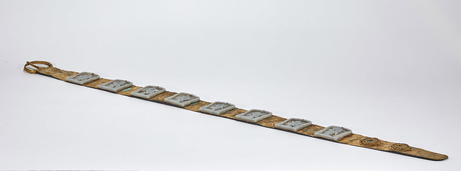 Gilt Bronze Jade-inlaid Eight Immortals Jade Belt (1 of 13)