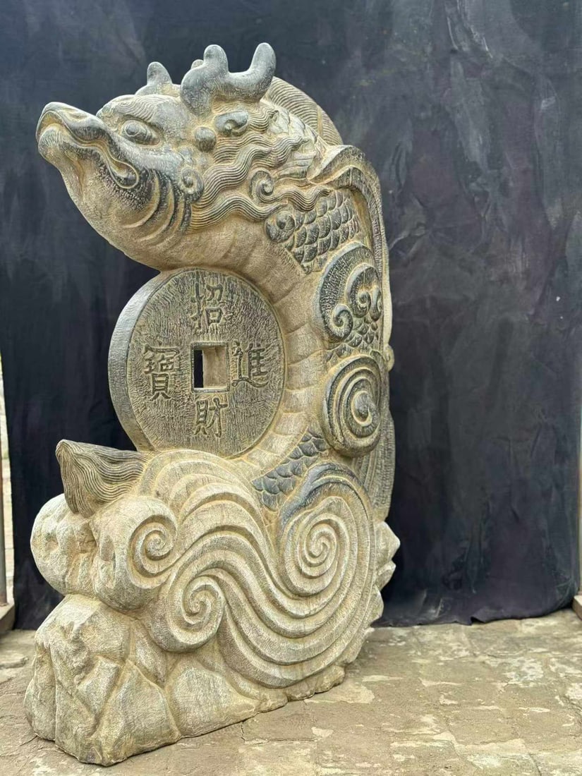 Bluestone Dragon Transformed from Fish - 3