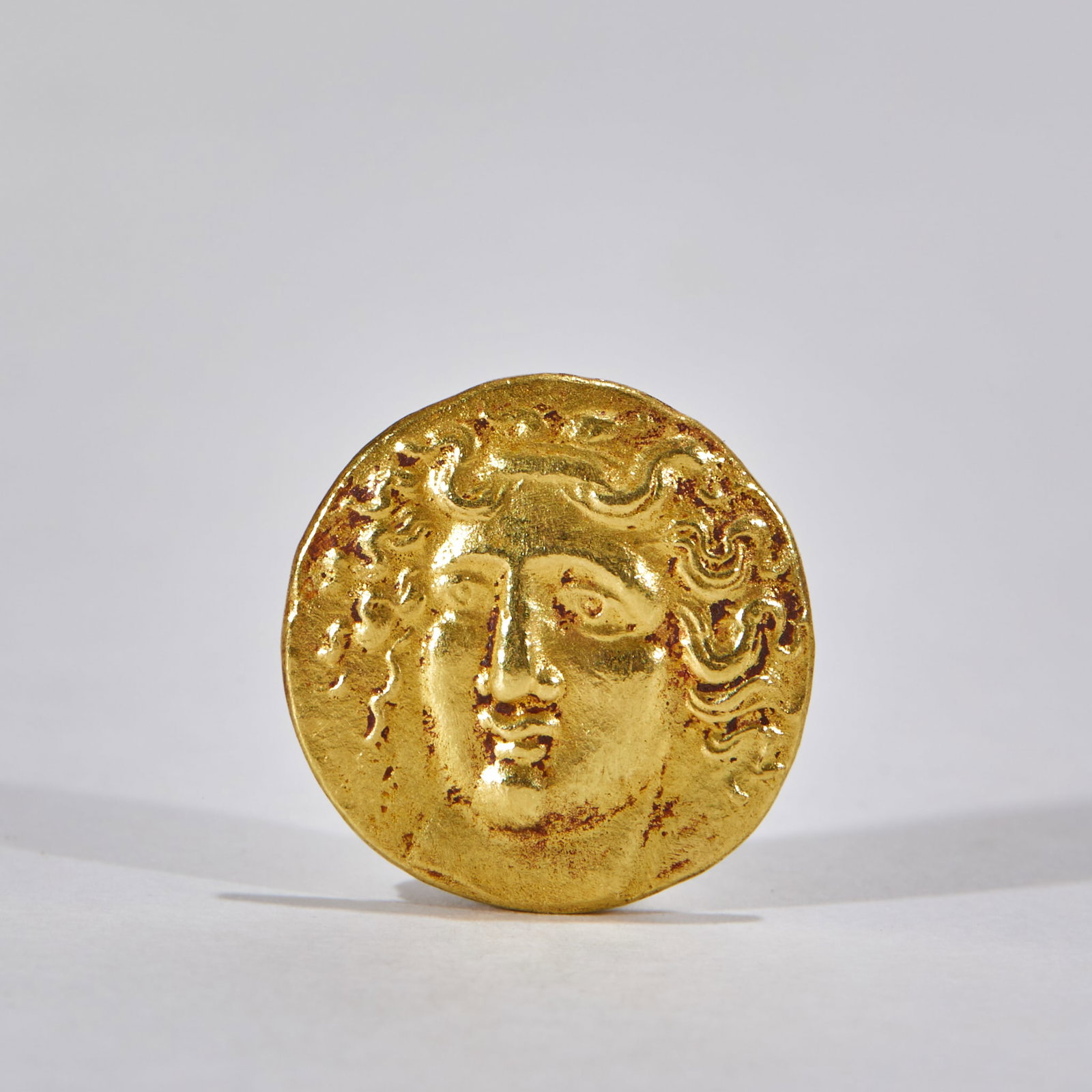 Ancient Greek Gold Coin: Ancient Greek Gold Coin, Thickness 0.3cm D1.7cm, Weight 5g
