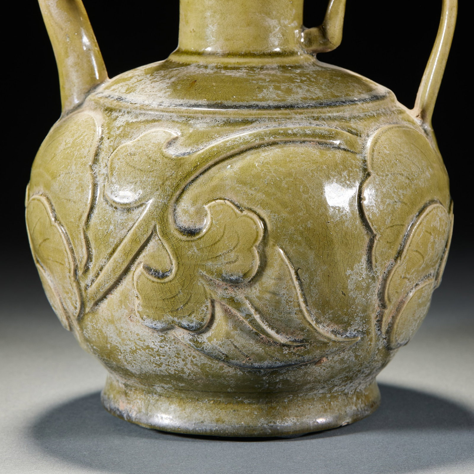 Pre-Ming Tea-dust Glaze Beast-head Reverse-flow Pot - 5