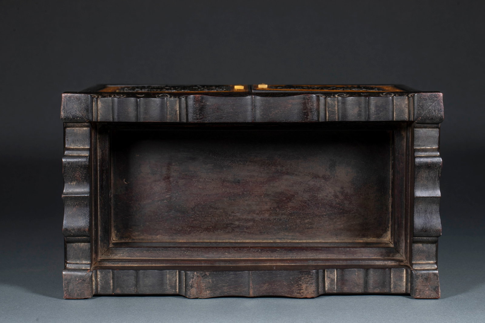 Small-leaf Red Sandalwood Dragon Pattern Document Chest - 10