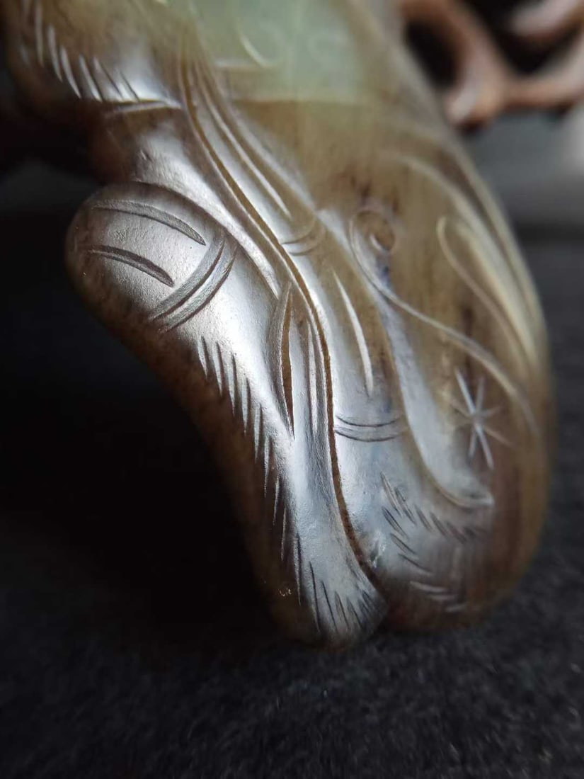Hetian Green Jade Rat - 6