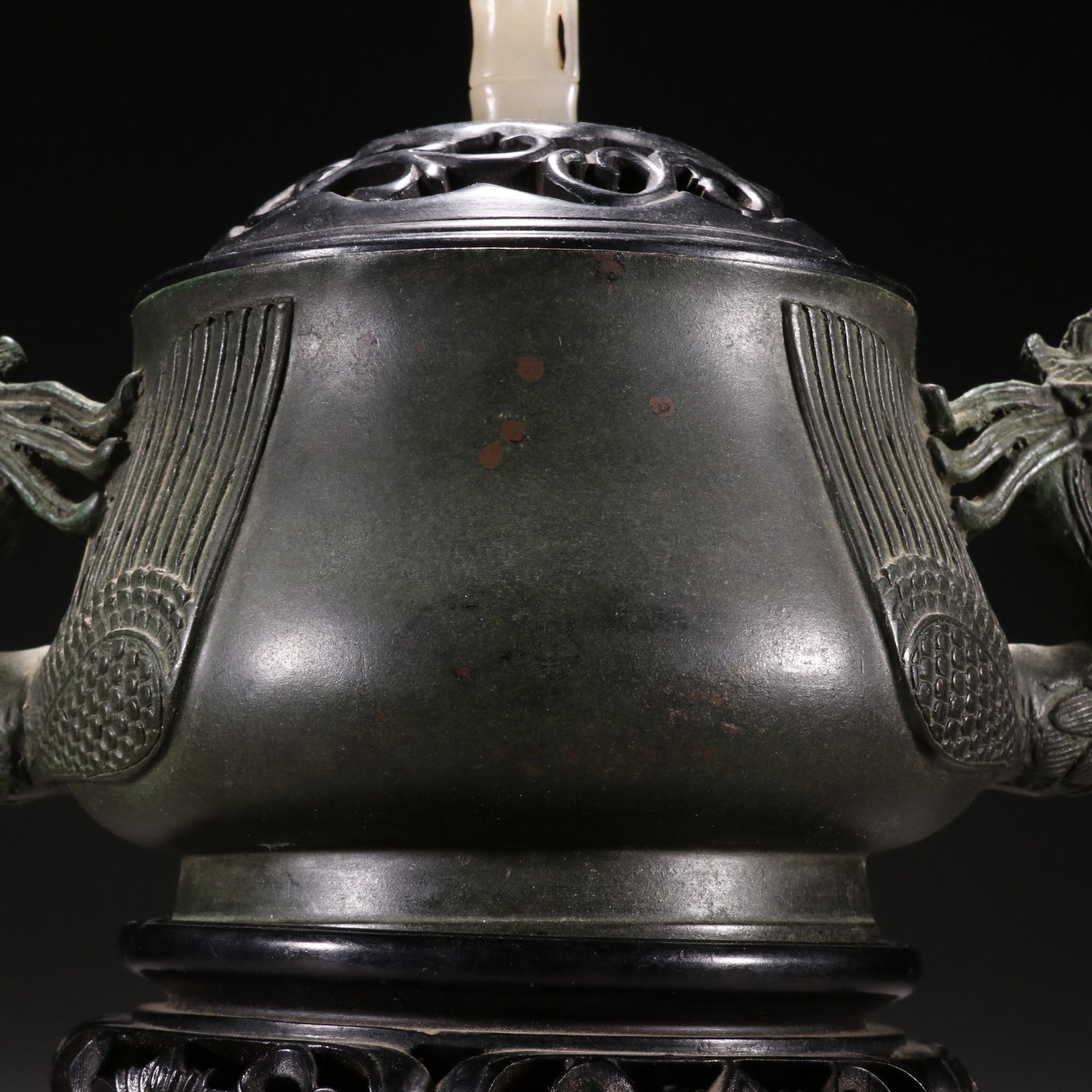 Bronze Double-phoenix Ear Censer - 5