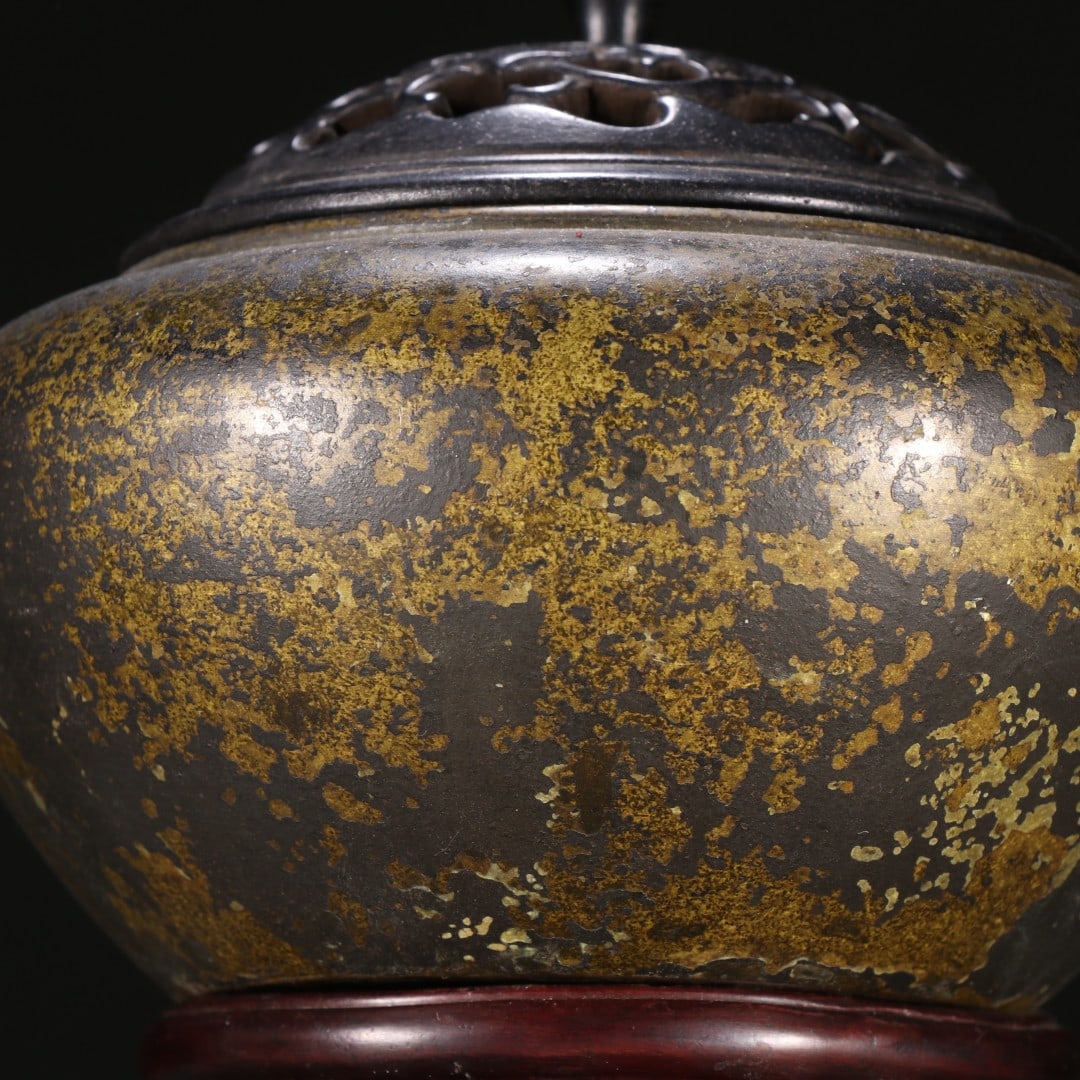 Double-ring-handle Bronze Censer - 2