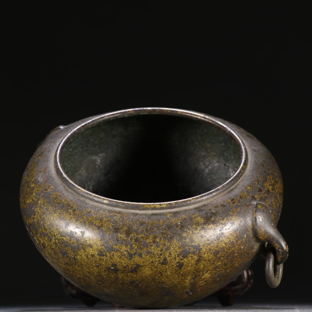 Double-ring-handle Bronze Censer - 8