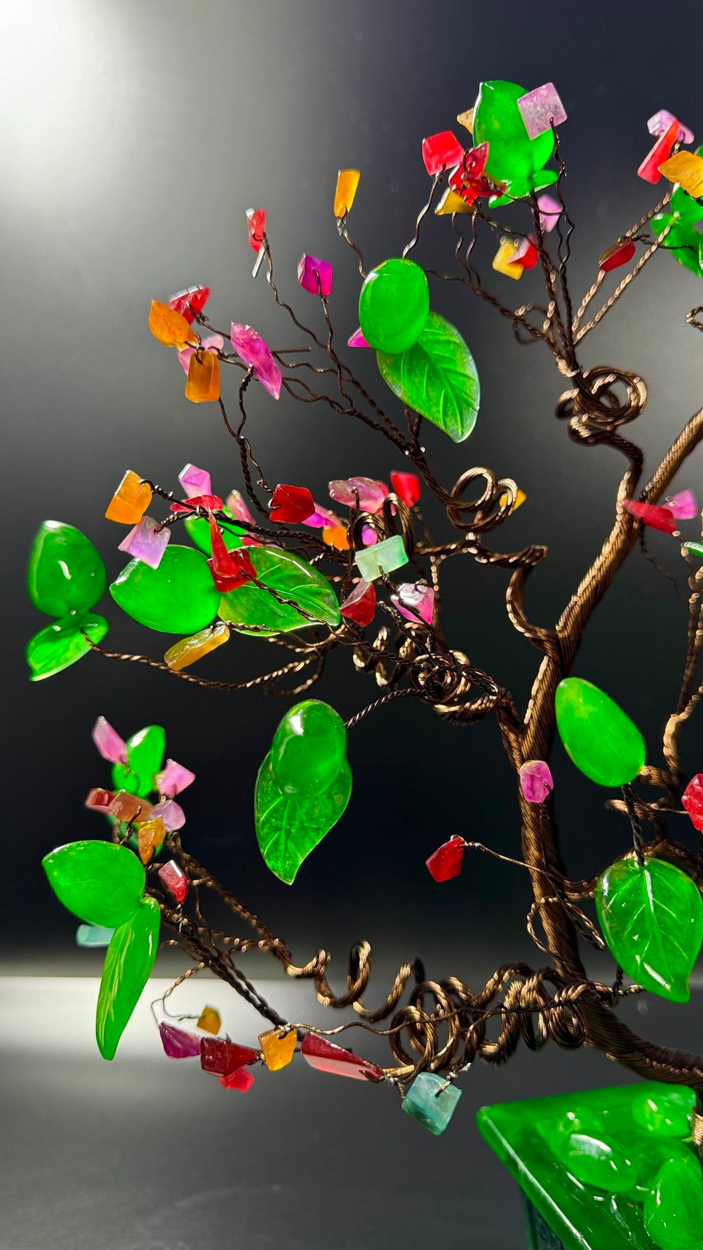 High-ice Jadeite Peach Bonsai - 5